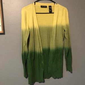 Ombré Open-Front Cardigan